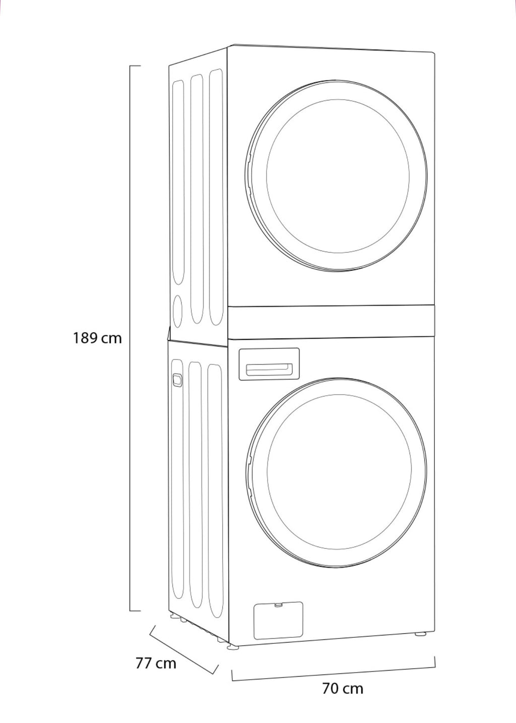 LG lavadora y secadora clav 22 black