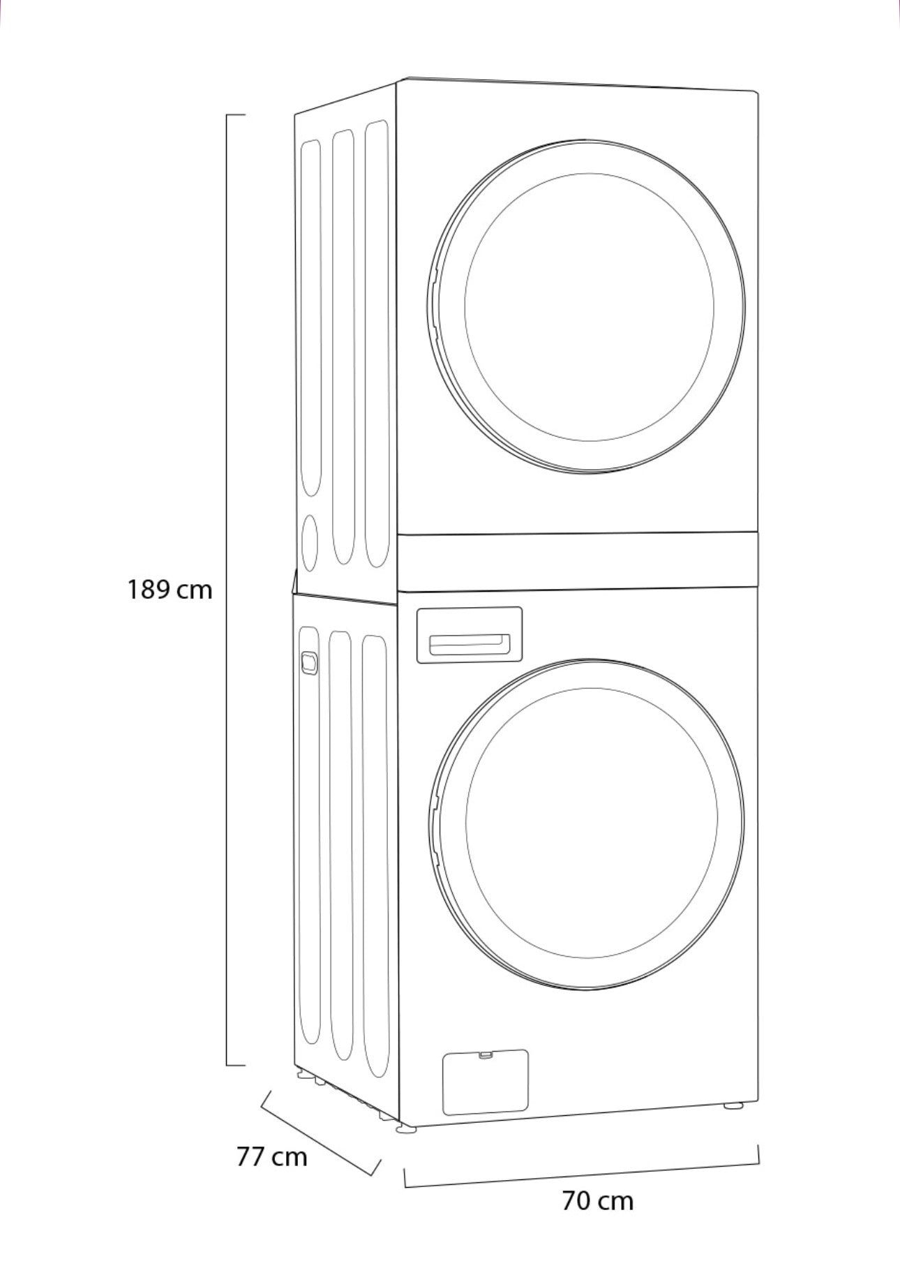 LG lavadora y secadora clav 22 black