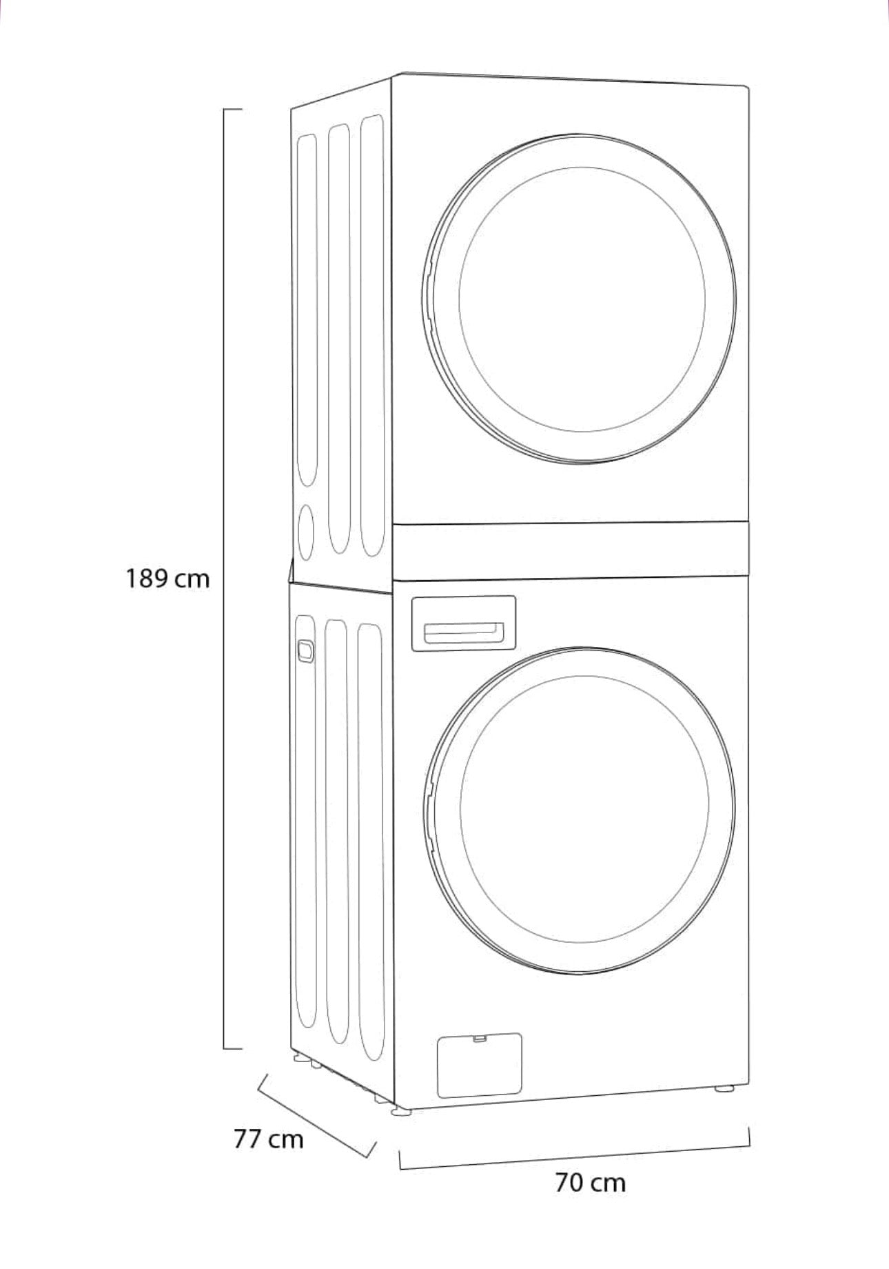 LG lavadora y secadora clav 22 black