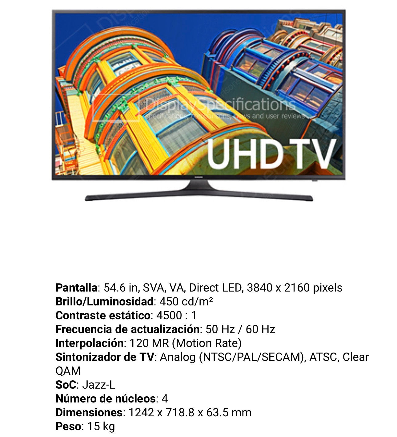 Pantalla Samsung 55 pulgadas 4k