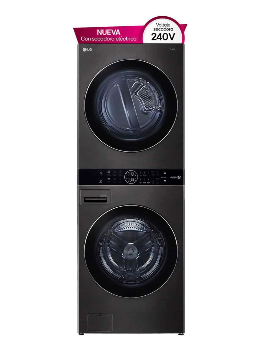 LG lavadora y secadora clav 22 black