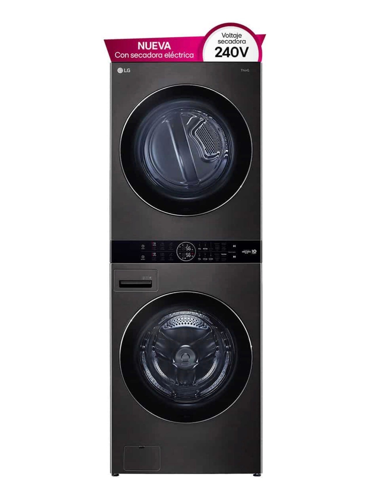LG lavadora y secadora clav 22 black