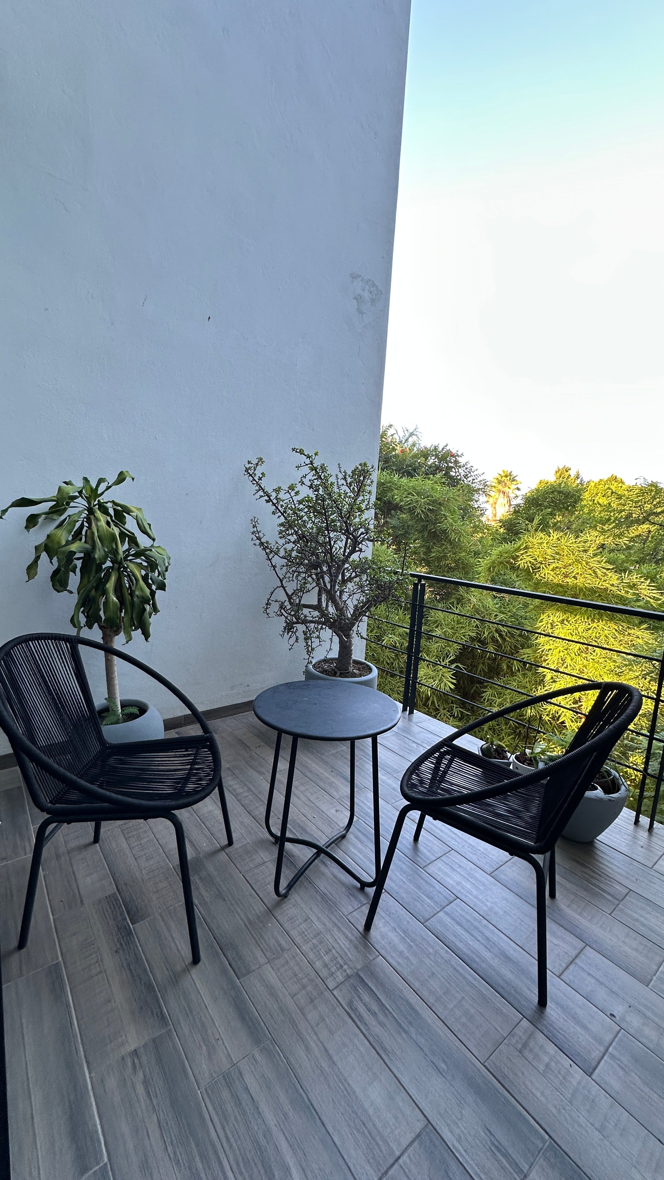 Silla Exterior Patron Tejido Elegante Jardin